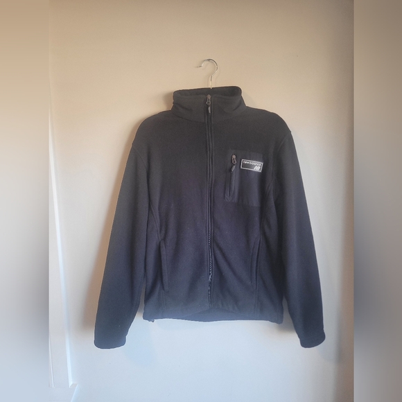 New Balance Small Fleece Coat Black - Picture 1 of 3